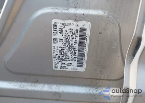 2010 Nissan Rogue Sl из США, поврежденный, VIN JN8AS5MV6AW603507